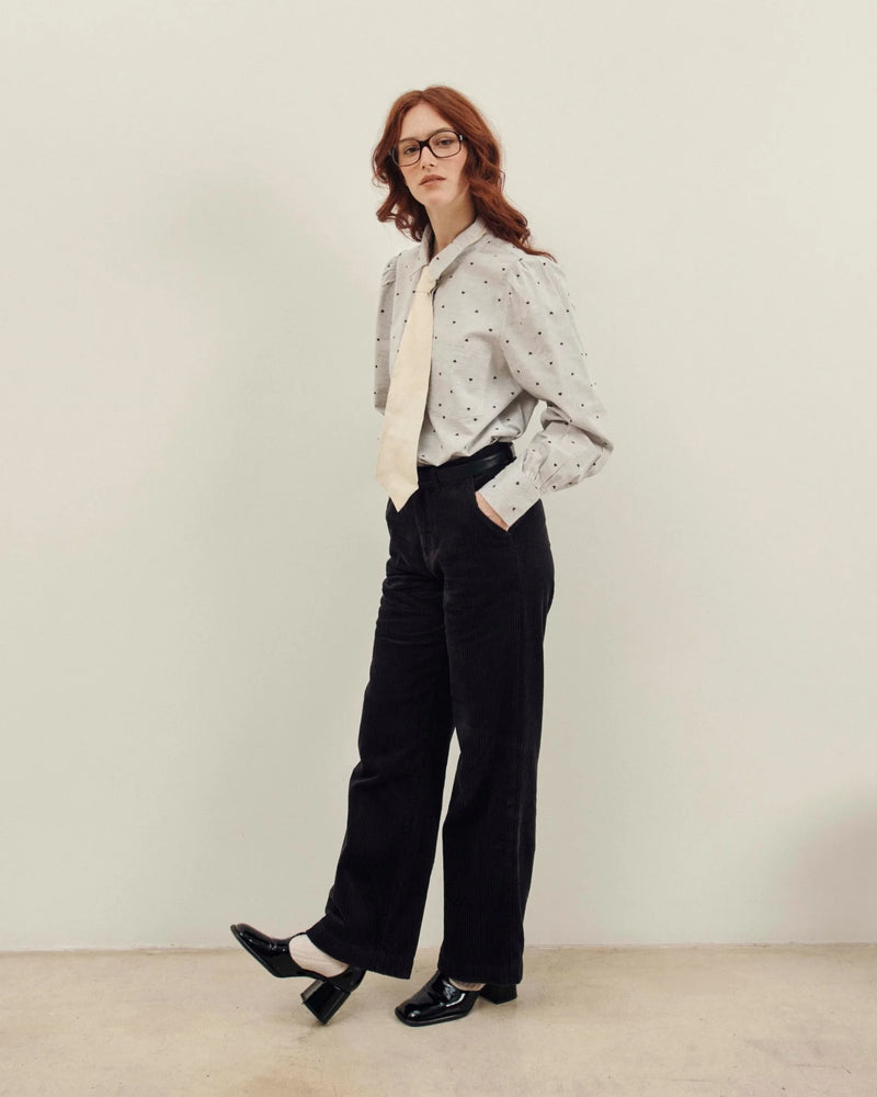 Emile & Ida - Pantalon droit velours noir
