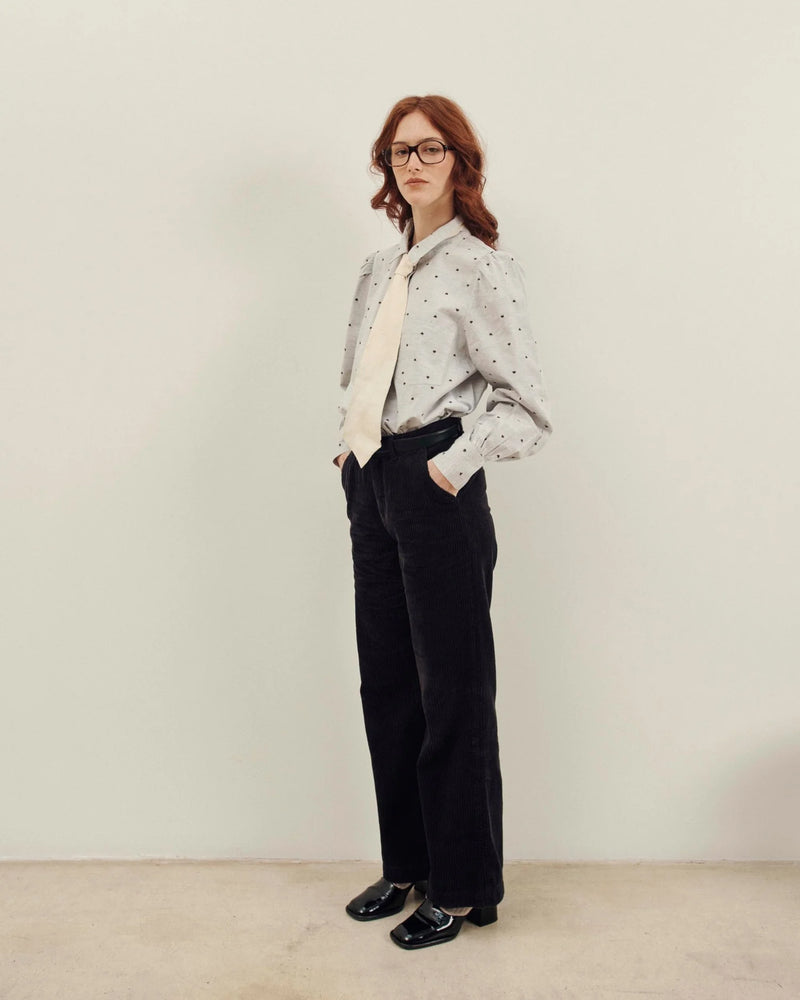 Emile & Ida - Pantalon droit velours noir