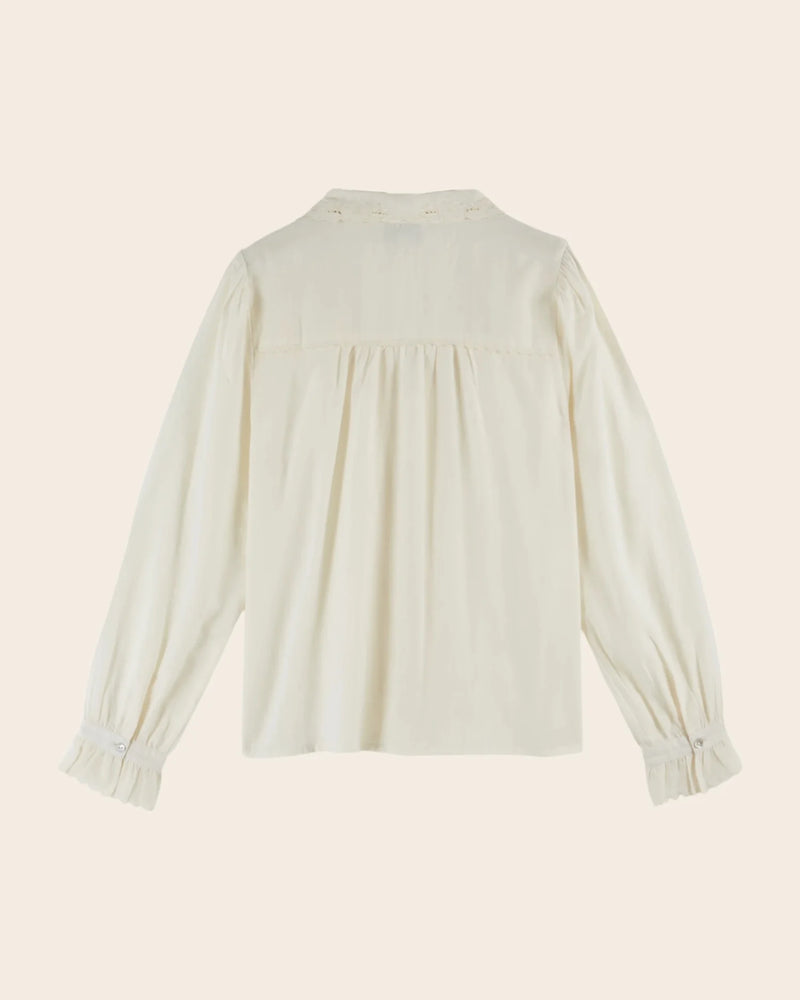 Emile & Ida - Blouse brodée en coton écru