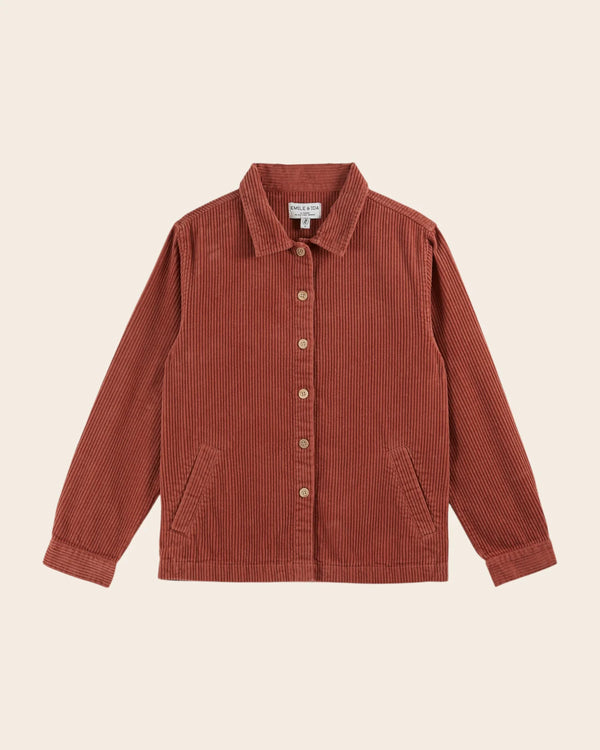 Emile & Ida - Surchemise velours cotelé brique