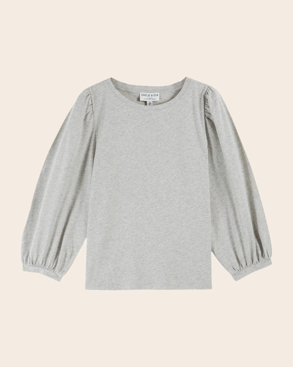 Emile & Ida - T-shirt manches longues coton bio gris