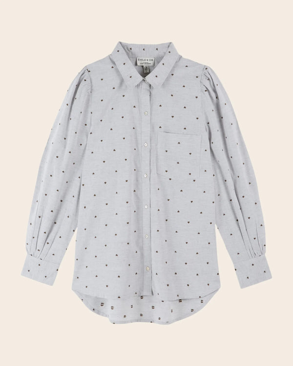 Emile & Ida - Chemise Jacquard coeur