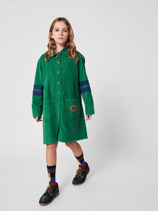 Bobo choses - Robe chemise en velours côtelé Tic Tac Toe