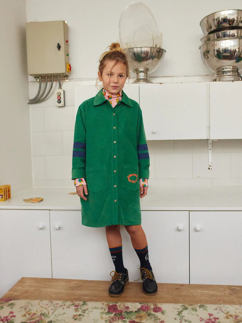 Bobo choses - Robe chemise en velours côtelé Tic Tac Toe