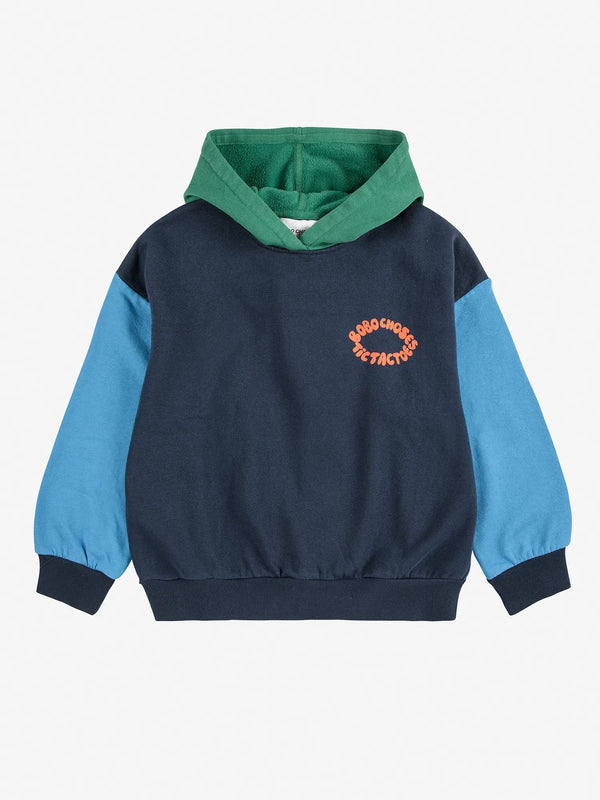Bobo choses - Sweat à capuche Color Block Tic Tac Toe