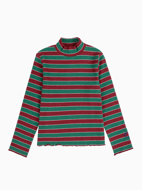 Bobo choses - T‑shirt col montant Multicolor Stripes