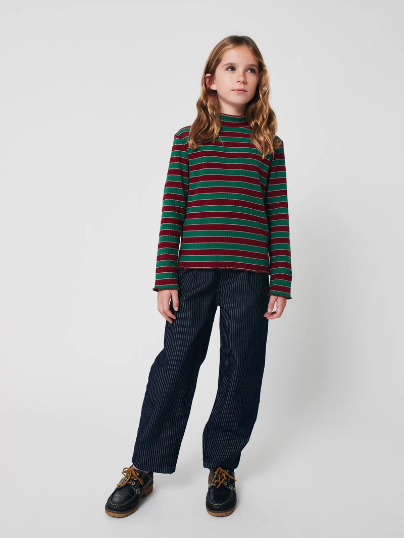 Bobo choses - T‑shirt col montant Multicolor Stripes