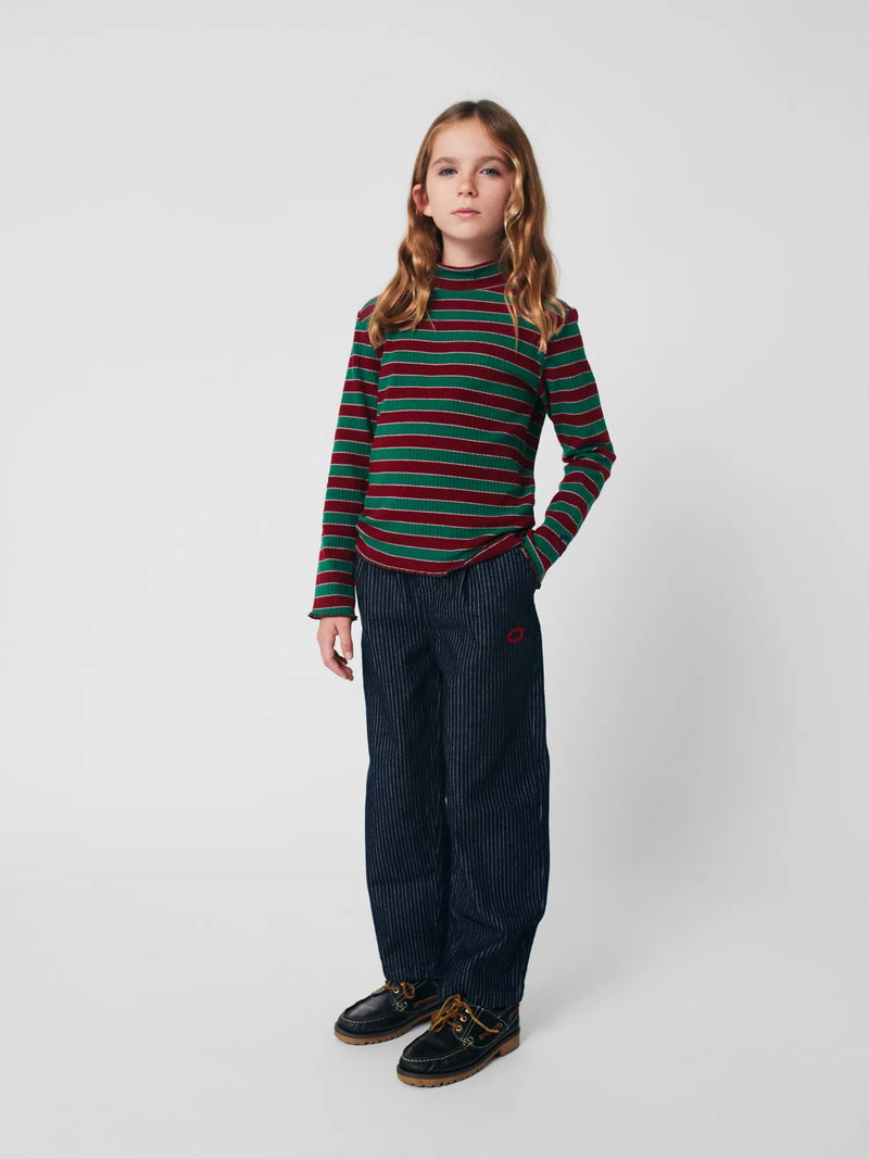 Bobo choses - T‑shirt col montant Multicolor Stripes