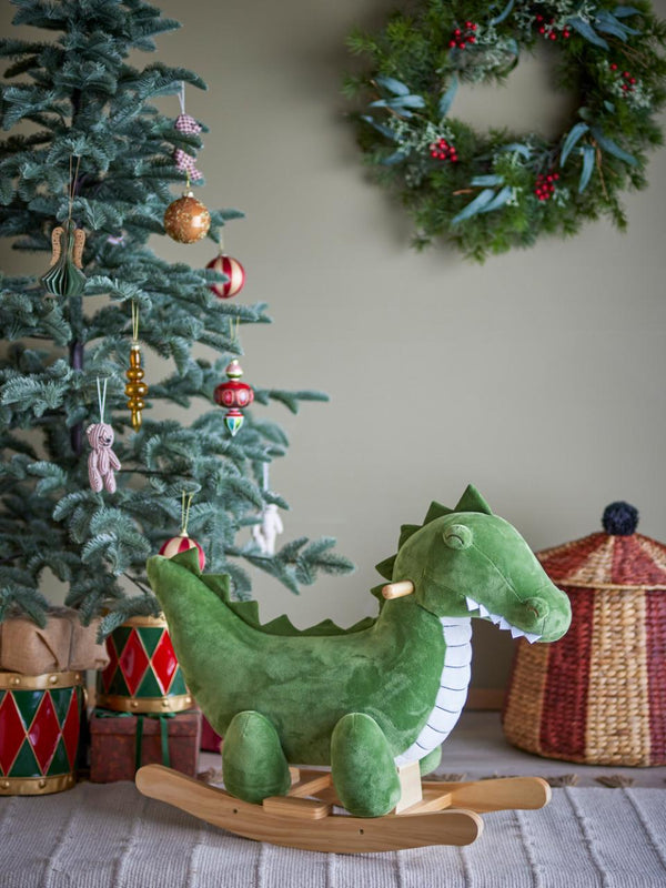 Bloomingville - Arnie Rocking Toy, Crocodile, Verte, Polyester