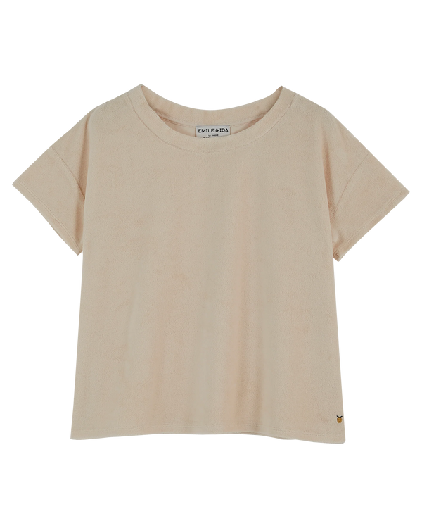 Emile & Ida - T-shirt éponge uni crème
