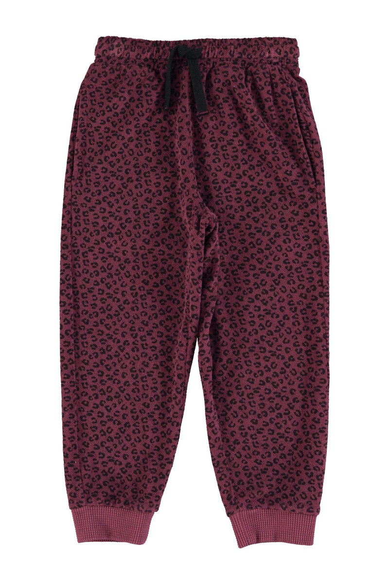Piupiuchick - Jogging pants - Aubergine w/ animal print enfant