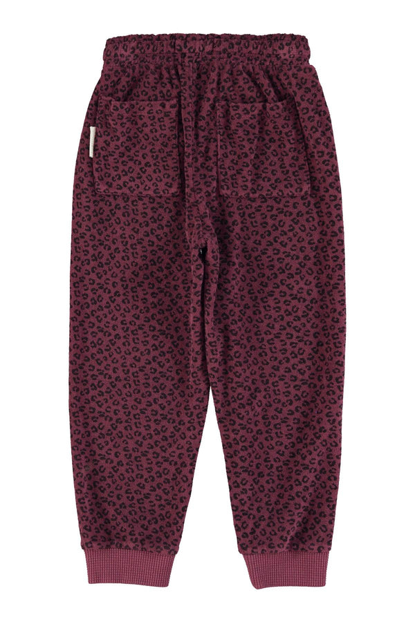 Piupiuchick - Jogging pants - Aubergine w/ animal print enfant