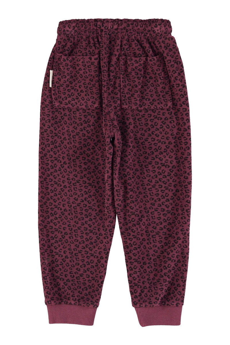 Piupiuchick - Jogging pants - Aubergine w/ animal print enfant