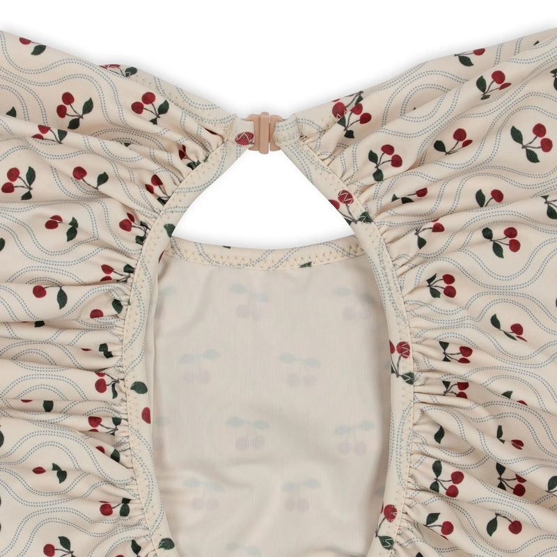 Konges Slojd - maillot de bain à manches longues manuca cherry motif