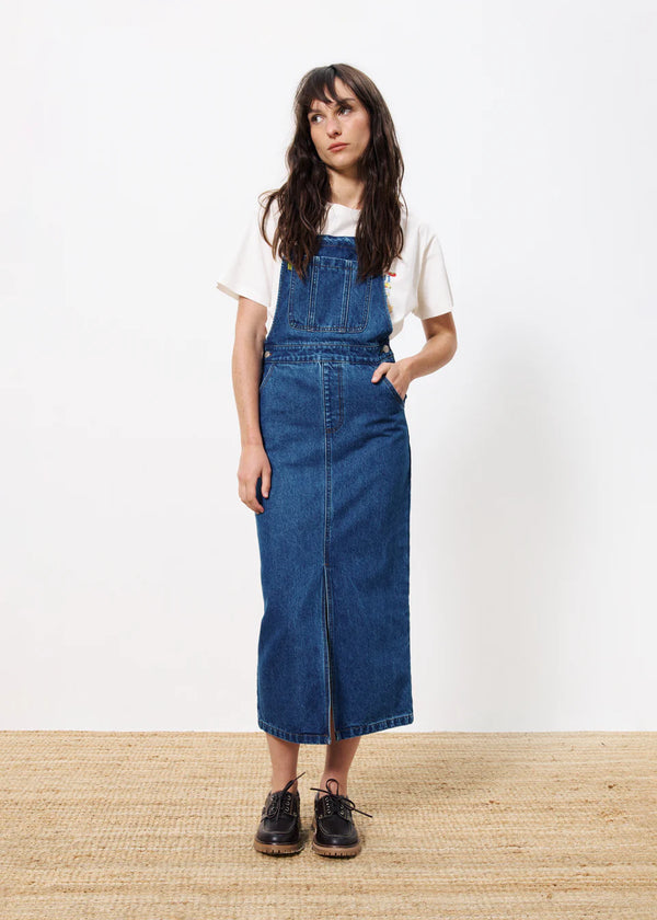 FRNCH - Robe salopette SELVI Bleu jean