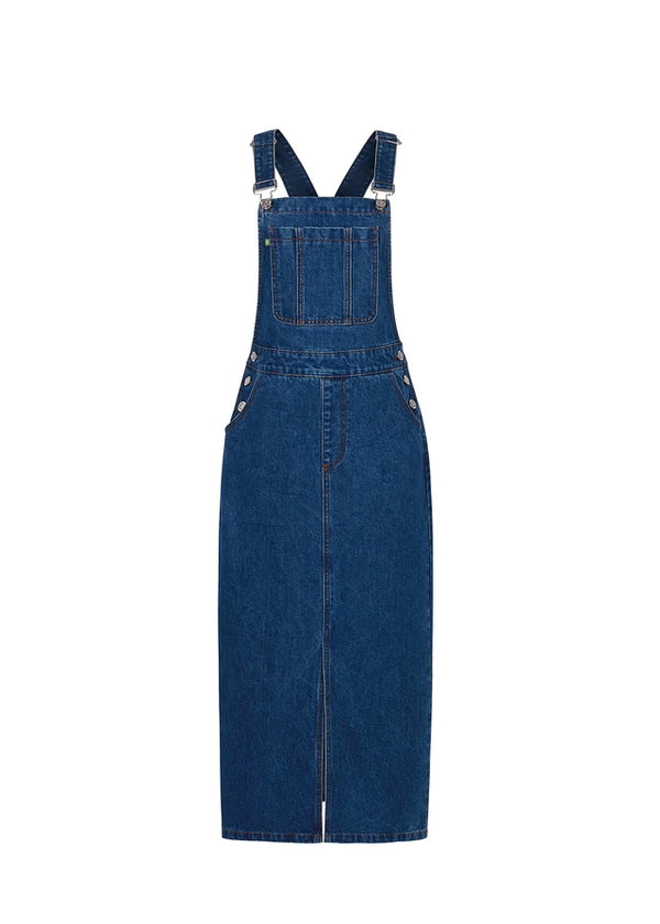 FRNCH - Robe salopette SELVI Bleu jean