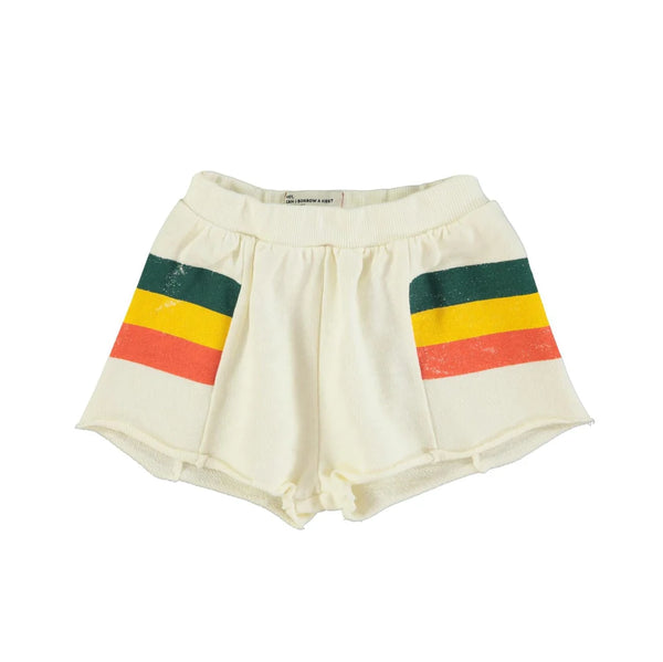 Piupiuchick - Shorts ecru w/ multicolor stripes