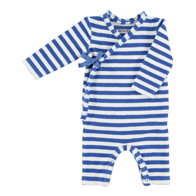 Piupiuchick - nnewborn babygrow | blue & white stripes