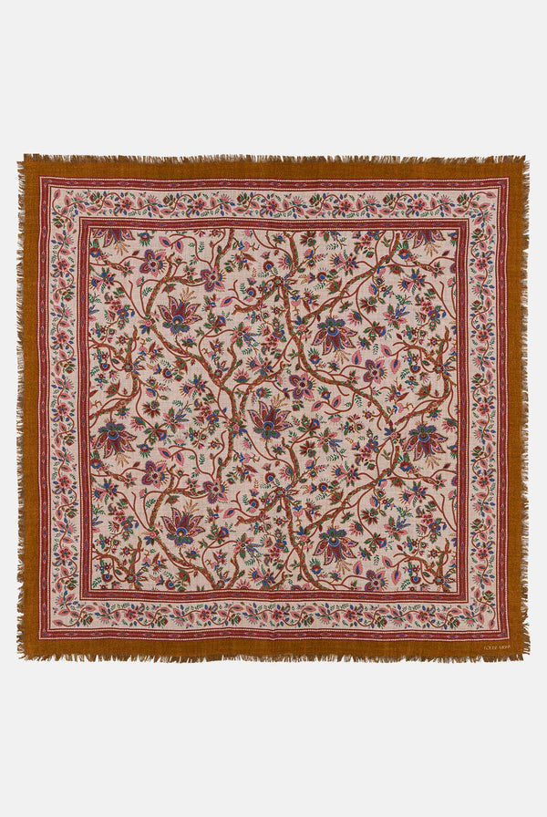 Louise Misha - Foulard Mekness Cream Bluebell Grove