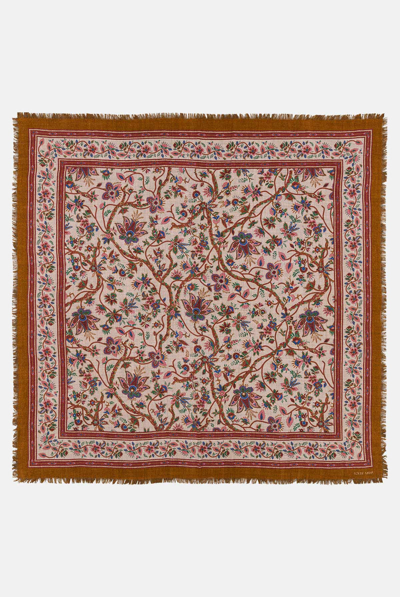 Louise Misha - Foulard Mekness Cream Bluebell Grove