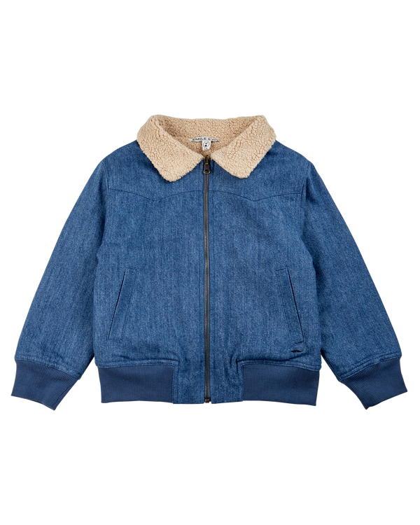 Emile & Ida - Blouson réversible denim bleu