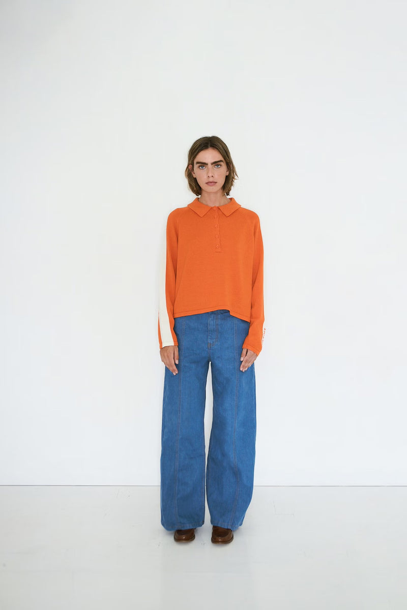 Tiny Cottons - berta cutlines denim stone