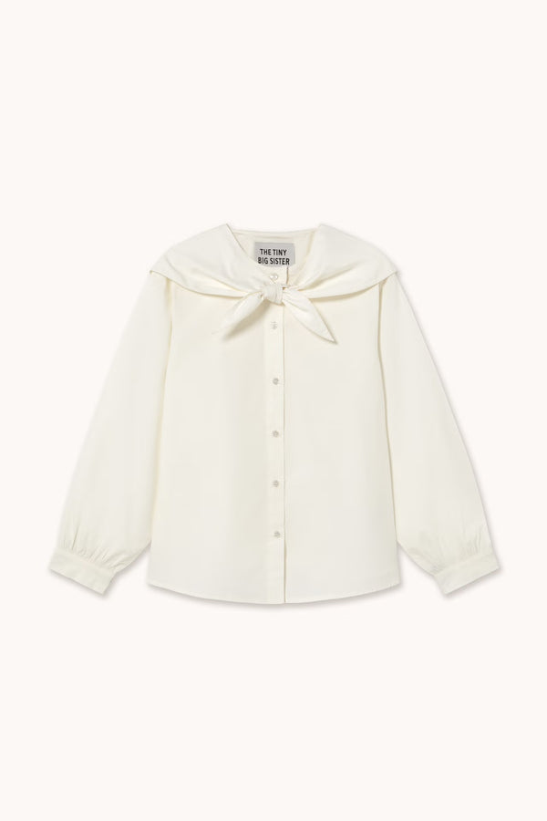 Tiny Cottons - scarf neck blouse off white