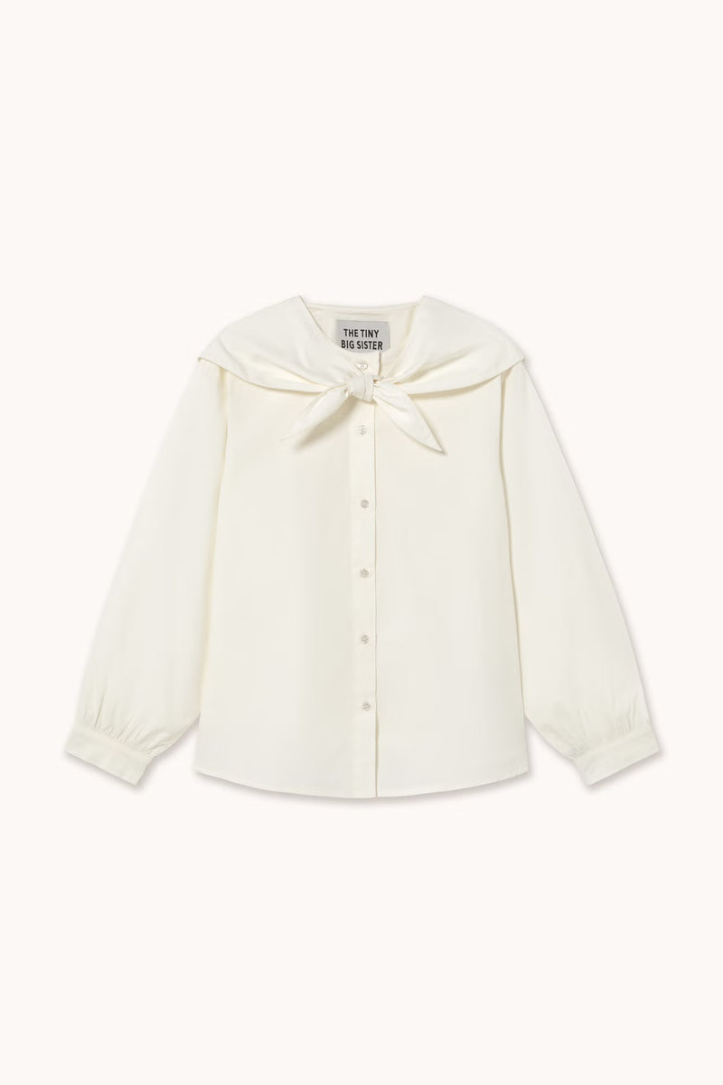 Tiny Cottons - scarf neck blouse off white
