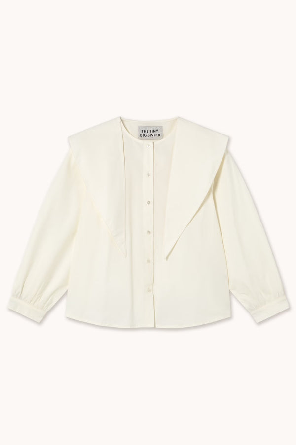 Tiny Cottons - scarf neck blouse off white
