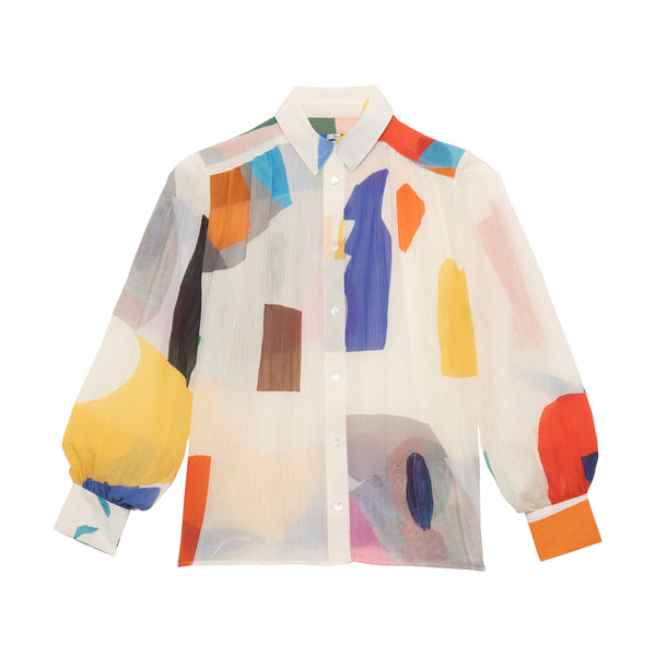 G.kero - Blouse big colors my white manche ballon
