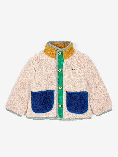 Bobo Choses - Baby Color Block sheepskin jacket