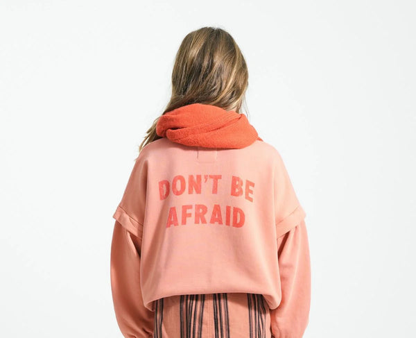 Piupiuchick - Sweatshirt - Pink w/ "hey jude" print