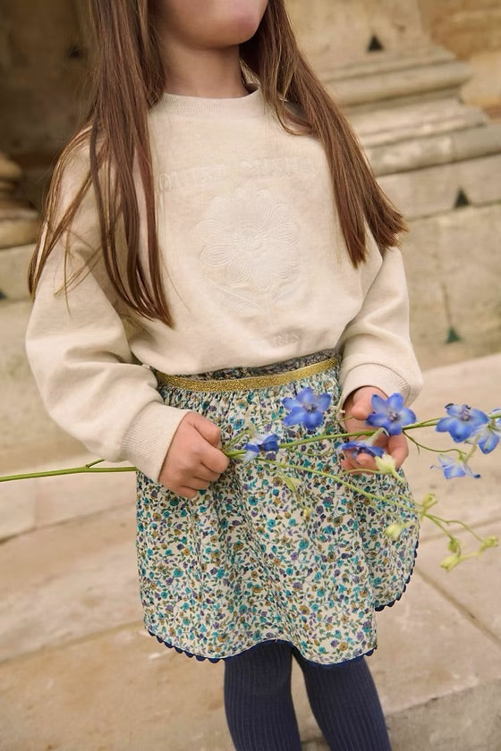 Louise Misha - Skirt cephee - Velvet cream aster