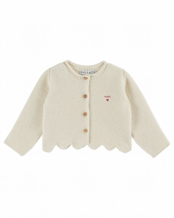 Emile & Ida - Cardigan point mousse bébé