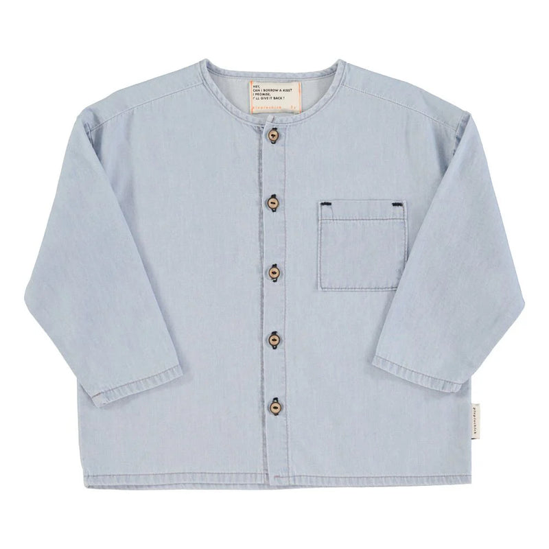 Piupiuchick - Long Sleeve Shirt Light Blue Chambray