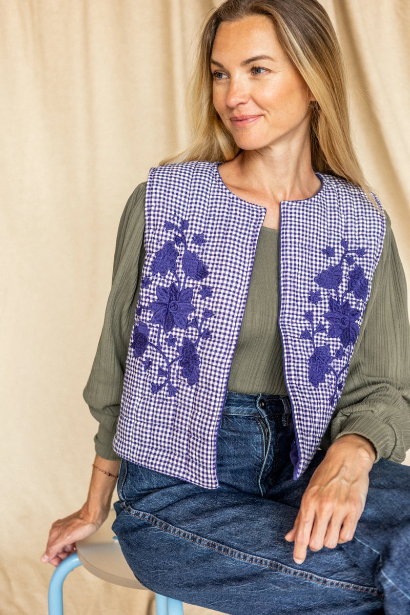 Apaches - Gilet Sakara Khadi Violet