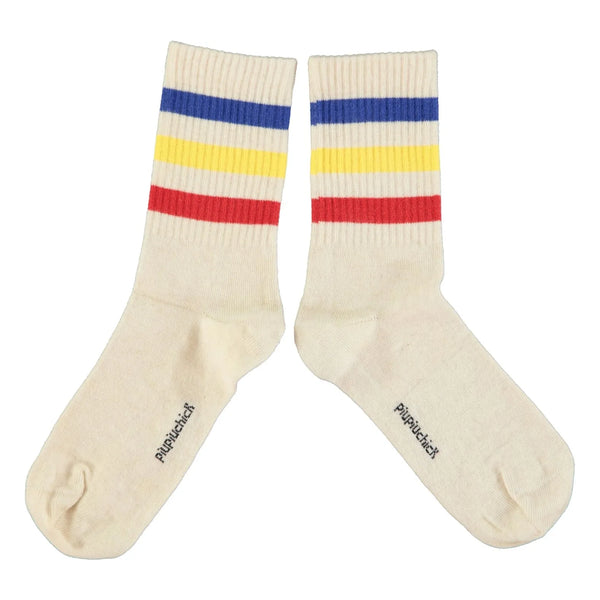 Piupiuchick - socks | ecru w/ multicolor stripes