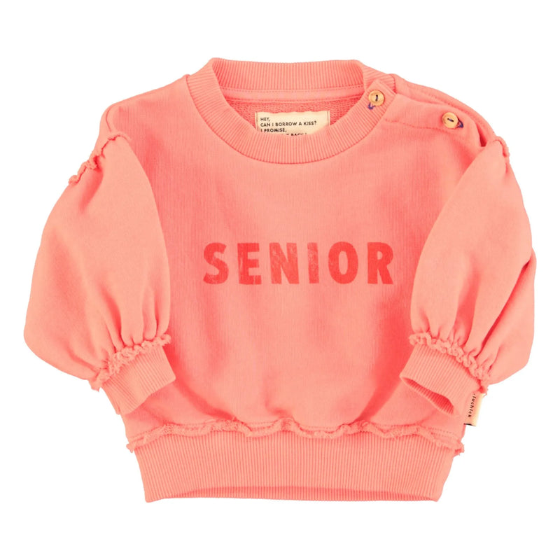 Piupiuchick - Sweatshirt | pink w/ "senior" print bébé