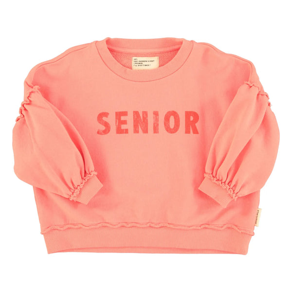 Piupiuchick - Sweatshirt | pink w/ "senior" print enfant