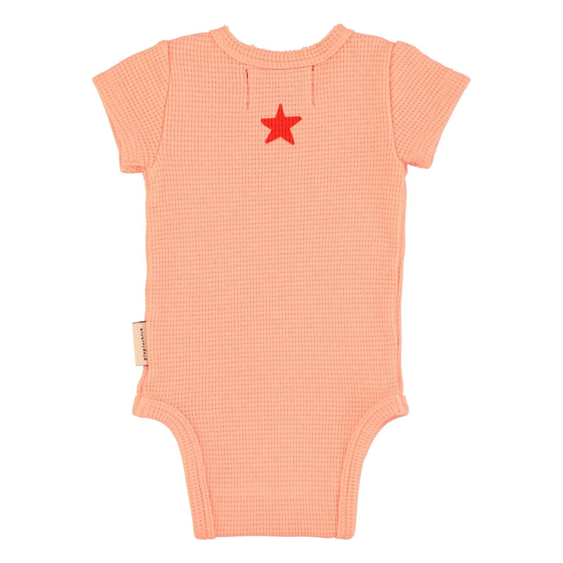 Piupiuchick - short sleeve bodysuit pink w/ cherry print