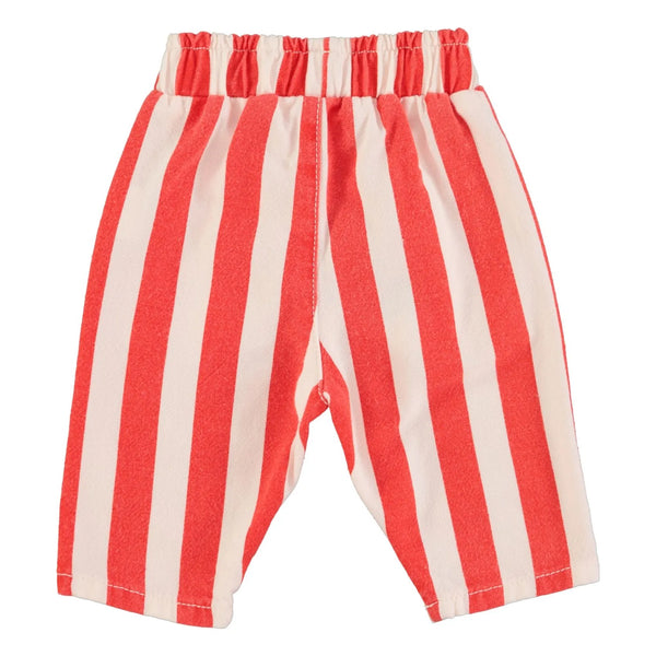 Piupiuchick - Unisex trousers | white & red stripes