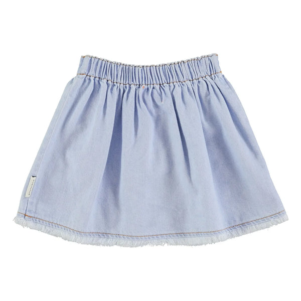 Piupiuchick - Short skirt light blue soft denim