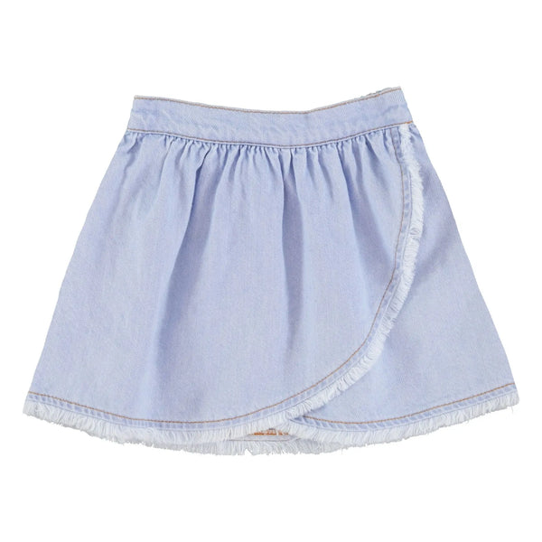 Piupiuchick - Short skirt light blue soft denim