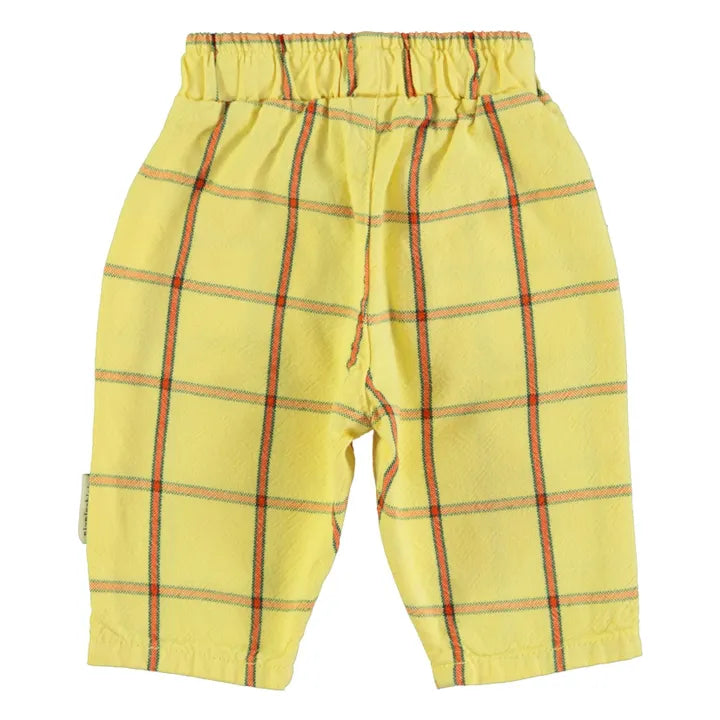 Piupiuchick - Unisex trousers yellow checkered