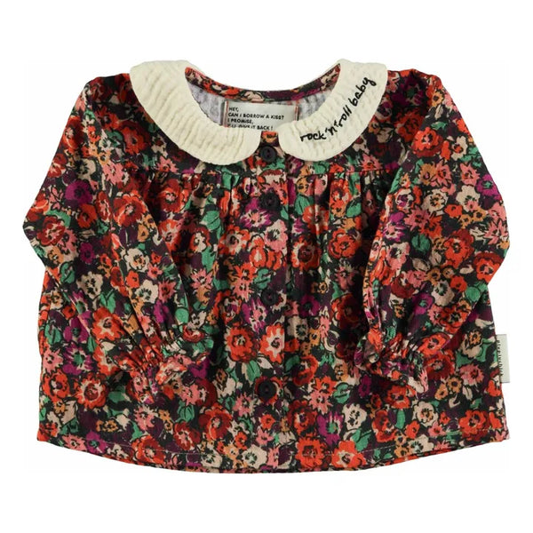 Piupiuchick - Peter pan collar blouse -  Multicolor flowers enfant