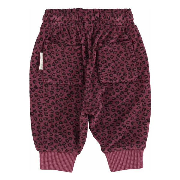 Piupiuchick - Jogging pants - Aubergine w/ animal print