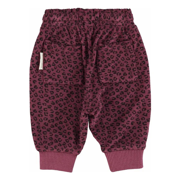 Piupiuchick - Jogging pants - Aubergine w/ animal print
