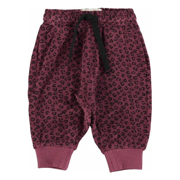 Piupiuchick - Jogging pants - Aubergine w/ animal print