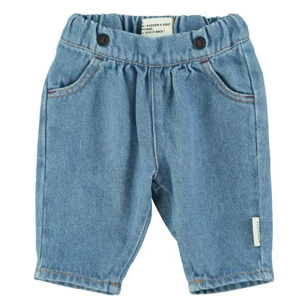 Piupiuchick - Baby trousers - Washed navy denim