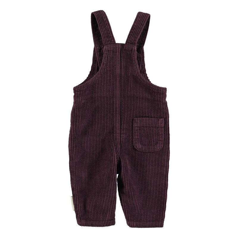 Piupiuchick - Baby dungarees - Aubergine corduroy